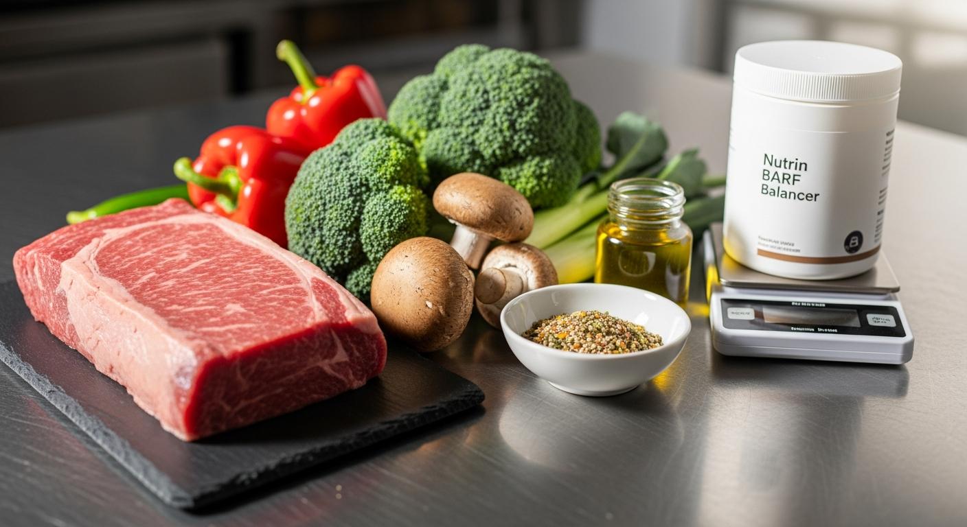 připravit suroviny pro směs s nutrin barf balancerem
