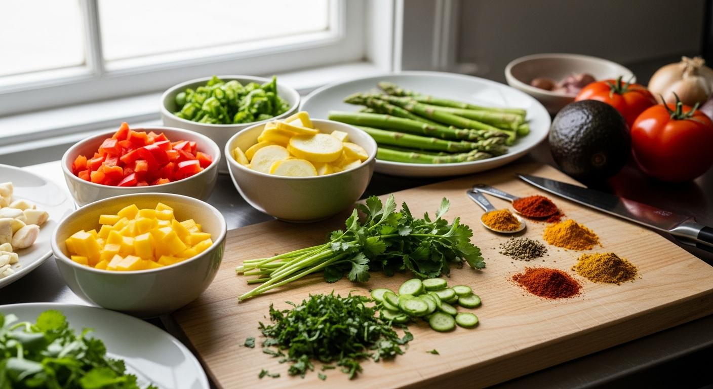 jak připravit jednotlivé ingredience k podávání