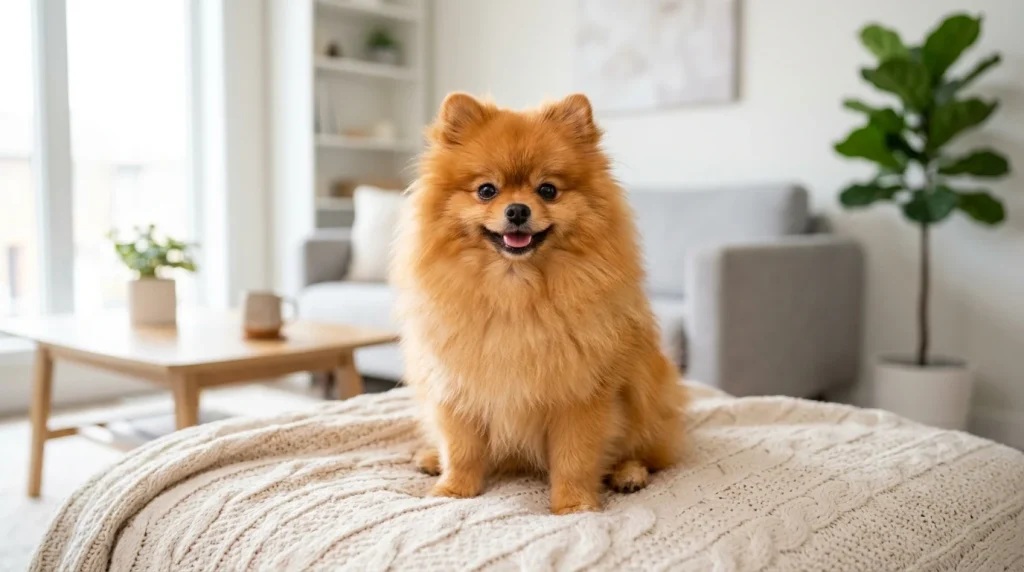 Štěně pomeraniana v chovné stanici